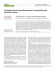 Research paper thumbnail of First Report of Leaf Spot of Datura metel Caused by Alternaria tenuissima in Korea