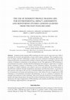 Research paper thumbnail of The use of sediment profile imaging (SPI) for environmental impact assessments and monitoring studies