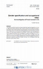 Research paper thumbnail of Gender specification and occupational titles: An investigation of French women’s CVs