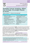 Research paper thumbnail of Prostate Cancer Imaging—What the Urologic Oncologist Needs to Know