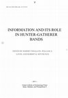 Research paper thumbnail of A Synopsis of Information and Its Role in Hunter-Gatherer Bands