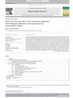 Research paper thumbnail of Some like it hot, some like it cold: Temperature dependent biotechnological applications and improvements in extremophilic enzymes