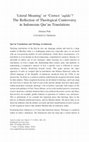 Research paper thumbnail of 'Literal meaning' or 'correct aqida'? The reflection of theological controversy in Indonesian Qur'an translations