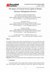 Research paper thumbnail of The Impact of External Social Capital on Human Resource Management Practices