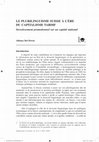 Research paper thumbnail of Le plurilinguisme suisse à l’ère du capitalisme tardif : Investissement promotionnel sur un capital national