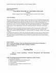 Research paper thumbnail of Teaching English as a Second Language. Course Syllabus and Guide.