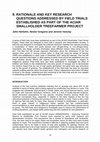 Research paper thumbnail of Rationale and key research questions addressed by field trails established as part of the ACIAR Smallholder Tree Farmer Project