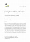 Research paper thumbnail of Estimating sustainable timber production from tropical forests