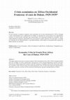 Research paper thumbnail of Crisis económica en África Occidental Francesa: el caso de Dakar, 1929-1939