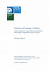 Research paper thumbnail of Itineraries and Languages of Madness. Family Experience, Legal Practice and Medical Knowledge in Eighteenth-Century Tuscany (PhD Dissertation, European University Institute, September 2015)