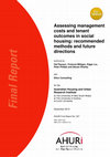 Research paper thumbnail of [open access] Assessing management costs and tenant outcomes in social housing: recommended methods and future directions (FR257)