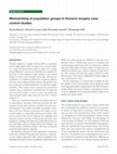 Research paper thumbnail of Mismatching of population groups in thoracic surgery case control studies