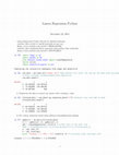 Research paper thumbnail of Linear Regression Python (sklearn, numpy, pandas)