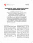 Research paper thumbnail of Synthesis of Lead Sulphide Nanoparticles for Electrode Application of Dye Sensitized Solar Cells