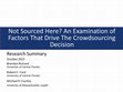 Research paper thumbnail of Not sourced here? An examination of factors that drive the crowdsourcing decision [Conference Presentation]