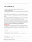 Research paper thumbnail of FSR The Volcker Rule