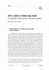 Research paper thumbnail of Fatti, azioni e forme dell'agire. Tra filosofia dell'azione e filosofia pratica