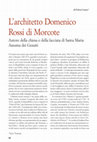 Research paper thumbnail of "L’architetto Domenico Rossi di Morcote, autore della chiesa e della facciata di Santa Maria Assunta dei Gesuiti"