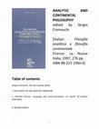 Research paper thumbnail of FILOSOFIA ANALITICA E FILOSOFIA  CONTINENTALE