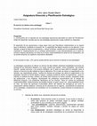 Research paper thumbnail of CASO PRACTICO -John Jairo Alzate M-Dirección y Planificación Estratégica