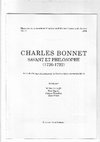 Research paper thumbnail of (co-editor) Charles Bonnet, savant et philosophe (1720-1793), Genève, 1994 (Mémoires de la SPHN, t. 47)