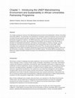 Research paper thumbnail of Introducing the UNEP Mainstreaming Environment and Sustainability in African Universities Partnership Programme