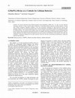 Research paper thumbnail of LiMnPO4 Olivine as a Cathode for Lithium Batteries