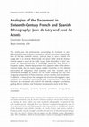 Research paper thumbnail of Analogies of the Sacrament in Sixteenth Century French and Spanish Ethnography: Jean de Léry and José de Acosta