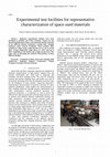 Research paper thumbnail of Experimental test facilities for representative characterization of space used materials