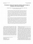 Research paper thumbnail of Prevalencia y factores de riesgo de la violencia contra la mujer en estudiantes universitarias españolas