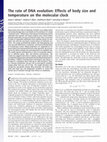 Research paper thumbnail of The rate of DNA evolution: Effects of body size and temperature on the molecular clock