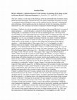 Research paper thumbnail of Review of Restored To Our Destiny: Eschatology & the Image of God in Herman Bavinck’s Reformed Dogmatics by Brian G. Mattson