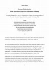 Research paper thumbnail of German Kinderlaeden:  From Alternative Projects to Professional Pedagogy