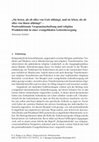 Research paper thumbnail of „Sie beten, als ob alles von Gott abhängt, und sie leben, als ob alles von ihnen abhängt“ – Posttraditionale Vergemeinschaftung und religiöse Produktivität in einer evangelikalen Gebetsbewegung