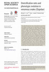 Research paper thumbnail of Lee, M.S.Y., Sanders, K.L., King, B. and Palci, A. (2016) Diversification rates and phenotypic evolution in venomous snakes (Elapidae). Royal Society Open Science