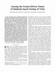 Research paper thumbnail of Assesing the Feature-Driven Nature of Similarity-based Sorting of Verbs