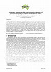 Research paper thumbnail of Influence of soundscape and interior design on anxiety and perceived tranquillity of patients in a healthcare setting