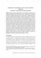 Research paper thumbnail of Information and semiosis in living systems: a semiotic approach