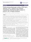 Research paper thumbnail of Partial protoporphyrinogen oxidase (PPOX) gene deletions, due to different Alu-mediated mechanisms, identified by MLPA analysis in patients with variegate porphyria