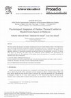 Research paper thumbnail of Psychological Adaptation of Outdoor Thermal Comfort in Shaded Green Spaces in Malaysia