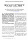 Research paper thumbnail of URBAN OUTDOOR THERMAL COMFORT PREDICTION FOR PUBLIC SQUARE IN MODERATE AND DRY CLIMATE