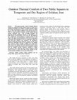 Research paper thumbnail of Outdoor Thermal Comfort of Two Public Squares in Temperate and Dry Region of Esfahan, Iran