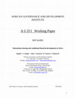 Research paper thumbnail of Information sharing and conditional financial development in Africa