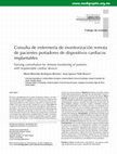 Research paper thumbnail of (2015) "Consulta de enfermería de monitorización remota de pacientes portadores de dispositivos cardiacos implantables".