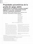 Research paper thumbnail of Propiedades psicométricas de la prueba de apego adulto “Experiencias en relaciones cercanas-revisado” (Experiences in close relationships-revised, ECR-R) en población colombiana