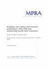 Research paper thumbnail of Exchange rate regimes and economic performance: Does CFA zone membership benefit their economies?