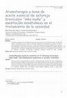 Research paper thumbnail of Aromaterapia a base de aceite esencial de satureja brevicalyx “inka muña” y meditación mindfulness en el tratamiento de la ansiedad