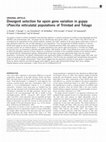 Research paper thumbnail of Divergent selection for opsin gene variation in guppy (Poecilia reticulata) populations of Trinidad and Tobago