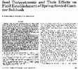 Research paper thumbnail of Seed Pretreatments and Their Effects on Field Establishment of Spring-Seeded Gardner Saltbush