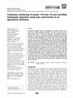 Research paper thumbnail of Continuous monitoring of stream δ 18 O and δ 2 H and stormflow hydrograph separation using laser spectrometry in an agricultural catchment